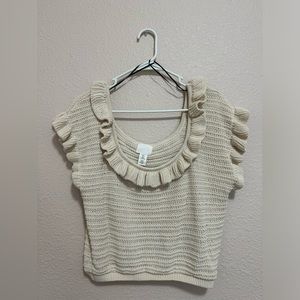 Knitted ruffle top